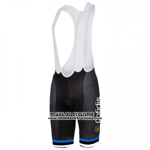 2016 Maillot Ciclismo Cofidis Azur et Noir Manches Courtes et Cuissard